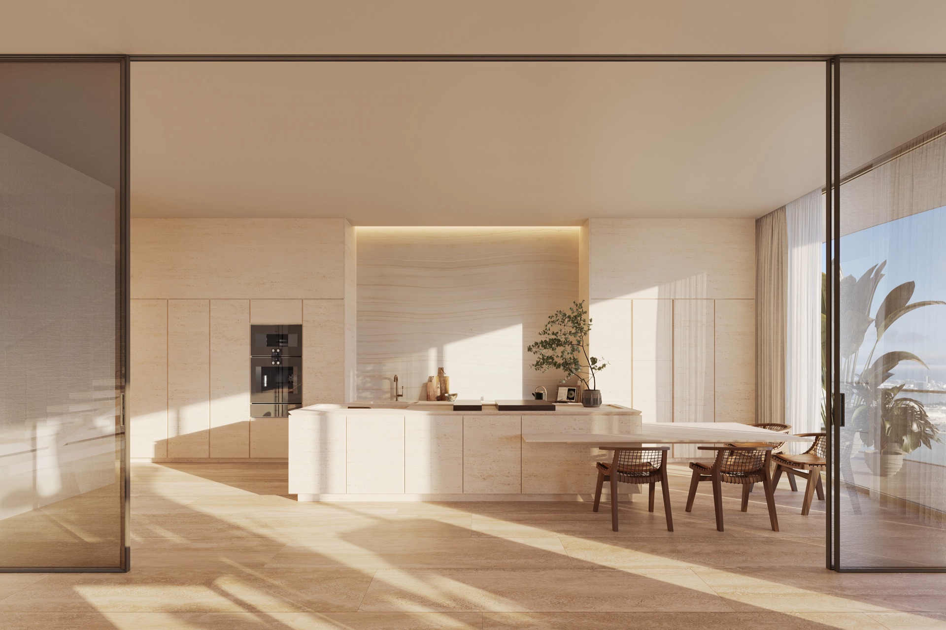 Penthouse kitchen — Italian, designed by Antonio Citterio, artisanally crafted by Vaselli.