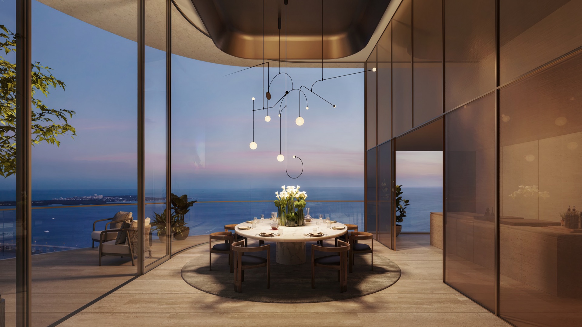 Private dining room with limited-edition Vaselli chef's kitchen.
