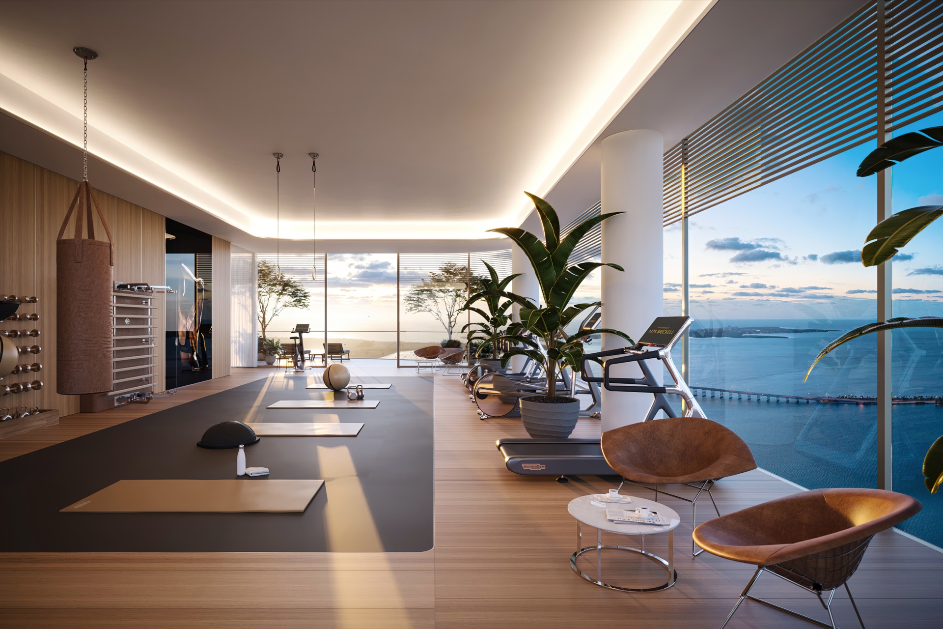 Wellness Club gym equipped by Technogym — Level 66.